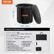 Ice Bath Tub, 80 cm Long Cold Water Therapy Plunge Tub for Athletes, Portable Outdoor Ice Barrel Plunge Pool V952-YCQHK75800008A5T6V0