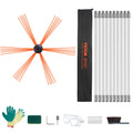 10 m Chimney Sweep Kit, w/ 10 Reinforced Nylon Flexible Rods, Ergonomic Chimney Cleaning Brush, 360-Degree V952-YCS33YC1PCS1U8REHV0