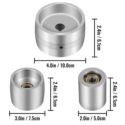 Belt Grinder 2" x 72" Wheel Set, Belt Knife Grinder Wheel Set, Aluminum Belt Grinder Wheel Crowned for Knife V952-YCSDJQ424MM235O58V0
