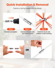 Chimney Sweep Kit, 8m Maximum Extendable Length Chimney Brush, Chimneys Cleaning Kit with Bristle V952-YCSQSTJ26YC1VS8X2001V0