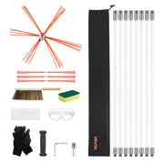 Chimney Sweep Kit, 8m Maximum Extendable Length Chimney Brush, Chimneys Cleaning Kit with Bristle V952-YCSQSTJ26YC1VS8X2001V0