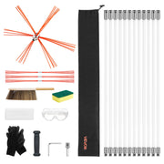Chimney Sweep Kit, 12m Maximum Extendable Length Chimney Sweep, Chimneys Cleaning Kit with Bristle V952-YCSQSTJ39YC1BNKTL001V0