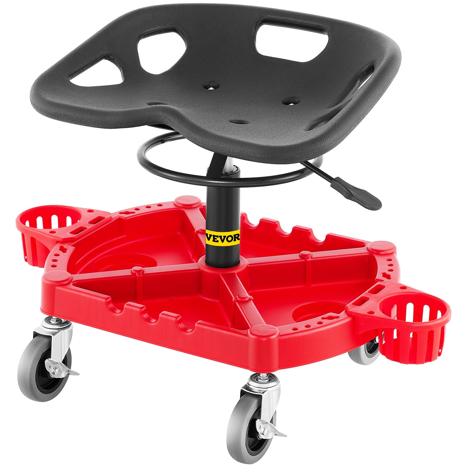 Rolling Garage Stool, 300LBS Capacity, Adjustable Height from 18 in to 23 in, 360-degree Swivel Wheels (4""), V952-YCTYXAPJYL4PDBZGEV0