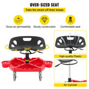 Rolling Garage Stool, 300LBS Capacity, Adjustable Height from 18 in to 23 in, 360-degree Swivel Wheels (4""), V952-YCTYXAPJYL4PDBZGEV0
