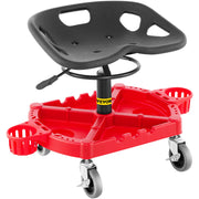 Rolling Garage Stool, 300LBS Capacity, Adjustable Height from 18 in to 23 in, 360-degree Swivel Wheels (4""), V952-YCTYXAPJYL4PDBZGEV0