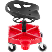 Rolling Garage Stool, 300LBS Capacity, Adjustable Height from 18 in to 23 in, 360-degree Swivel Wheels (4""), V952-YCTYXAPJYL4PDBZGEV0