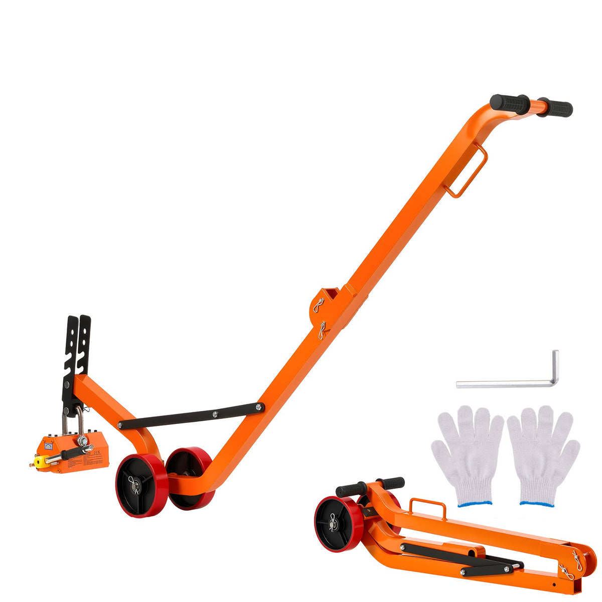 Magnetic Lid Lifter Dolly, 600 kg Pulling Capacity, Steel Dolly with Heavy Duty Magnet Lift and 2 Wheels, V952-YCXPDTCZH132WKOWY001V0