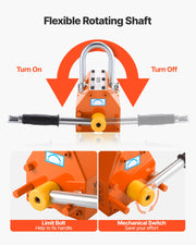 Magnetic Lid Lifter Dolly, 600 kg Pulling Capacity, Steel Dolly with Heavy Duty Magnet Lift and 2 Wheels, V952-YCXPDTCZH132WKOWY001V0