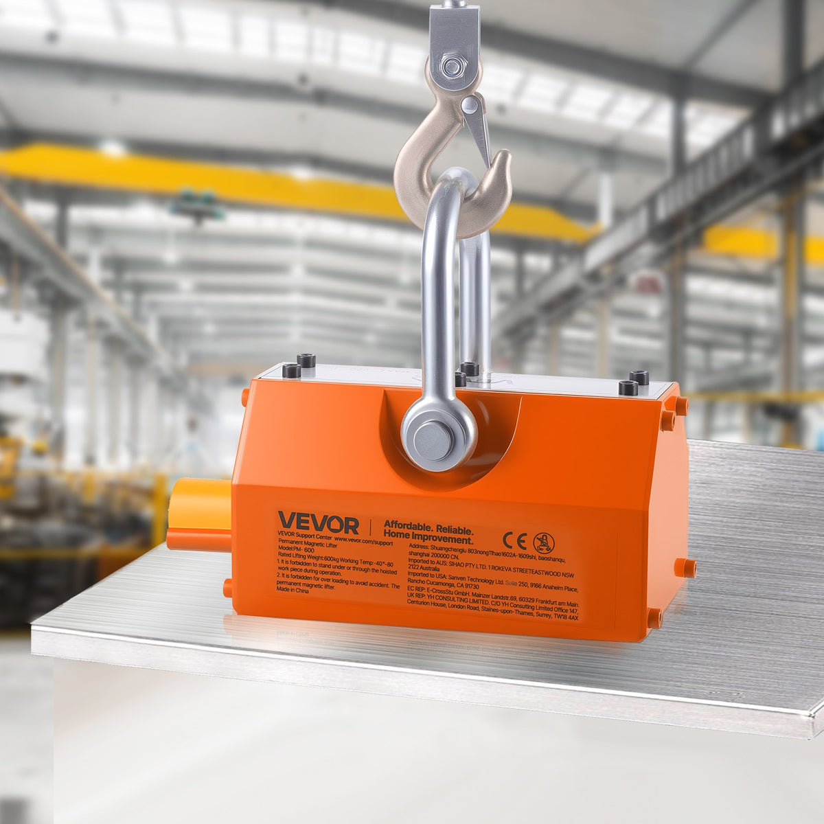 Magnetic Lid Lifter Dolly, 600 kg Pulling Capacity, Steel Dolly with Heavy Duty Magnet Lift and 2 Wheels, V952-YCXPDTCZH132WKOWY001V0
