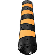 Rubber Speed Bump, 1 Pack 2 Channel Speed Bump Hump, 72"" Long Modular Speed Bump Rated 22000 LBS Loading, V952-YCZ721PCS2PCS6WA2V0