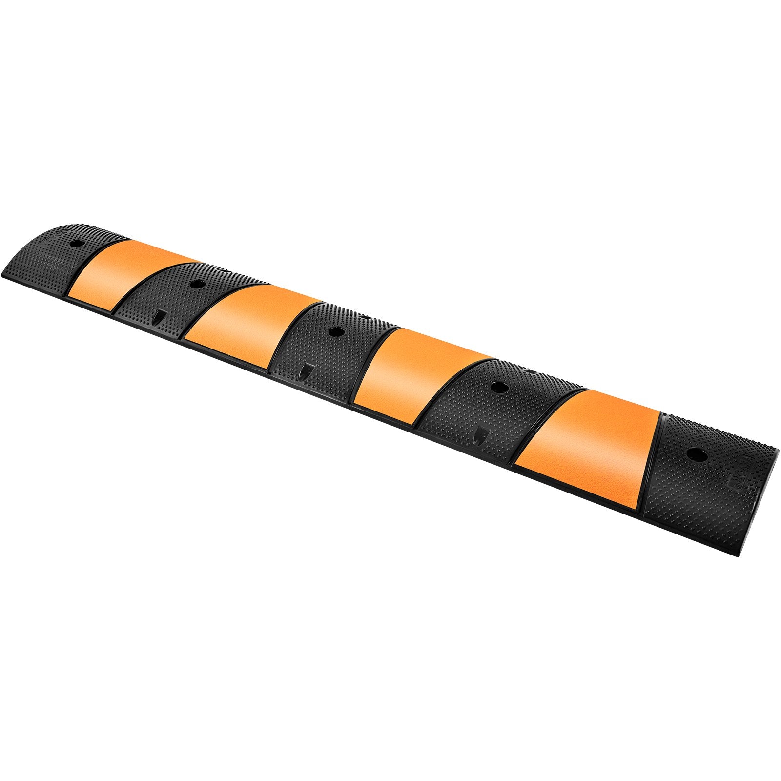 Rubber Speed Bump, 1 Pack 2 Channel Speed Bump Hump, 72.8"" Long Modular Speed Bump Rated 22000 LBS Load V952-YCZDLCG721PCSMUYHV0