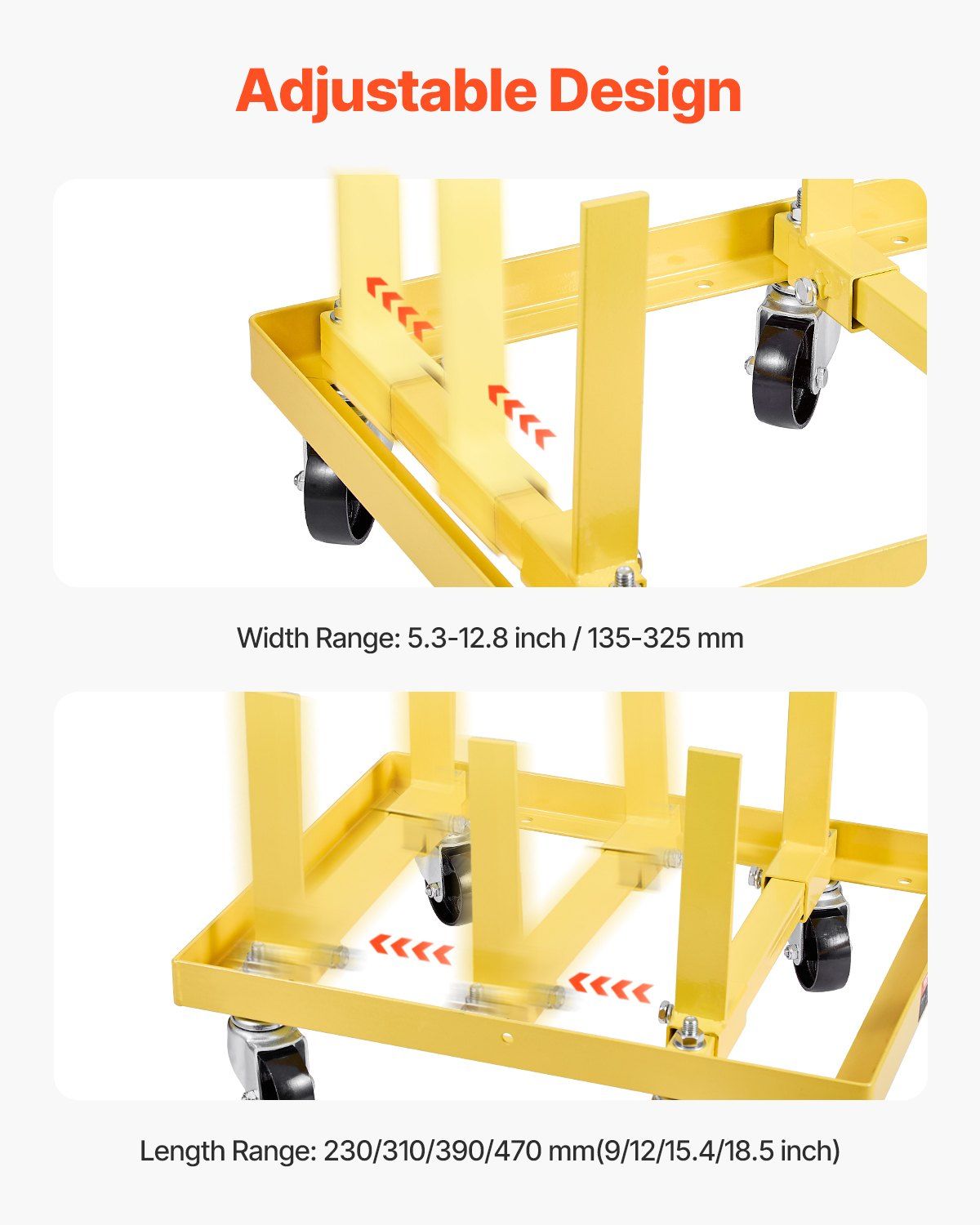 Engine Stand, 340 KG Load Capacity Engine Motor Stand with Adjustable Width & Length, Heavy-Duty Steel Motor V952-YDFXZSZJ750LU66M0V0