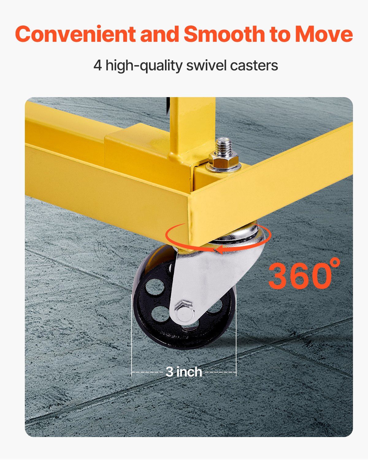 Engine Stand, 340 KG Load Capacity Engine Motor Stand with Adjustable Width & Length, Heavy-Duty Steel Motor V952-YDFXZSZJ750LU66M0V0