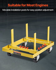 Engine Stand, 340 KG Load Capacity Engine Motor Stand with Adjustable Width & Length, Heavy-Duty Steel Motor V952-YDFXZSZJ750LU66M0V0