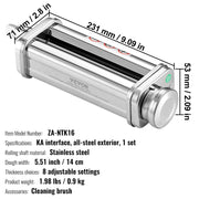 Pasta Attachment for KitchenAid Stand Mixer, Stainless Steel Pasta Sheet Roller Attachment, Pasta Maker V952-YDLMGL1JT00046BE1V0