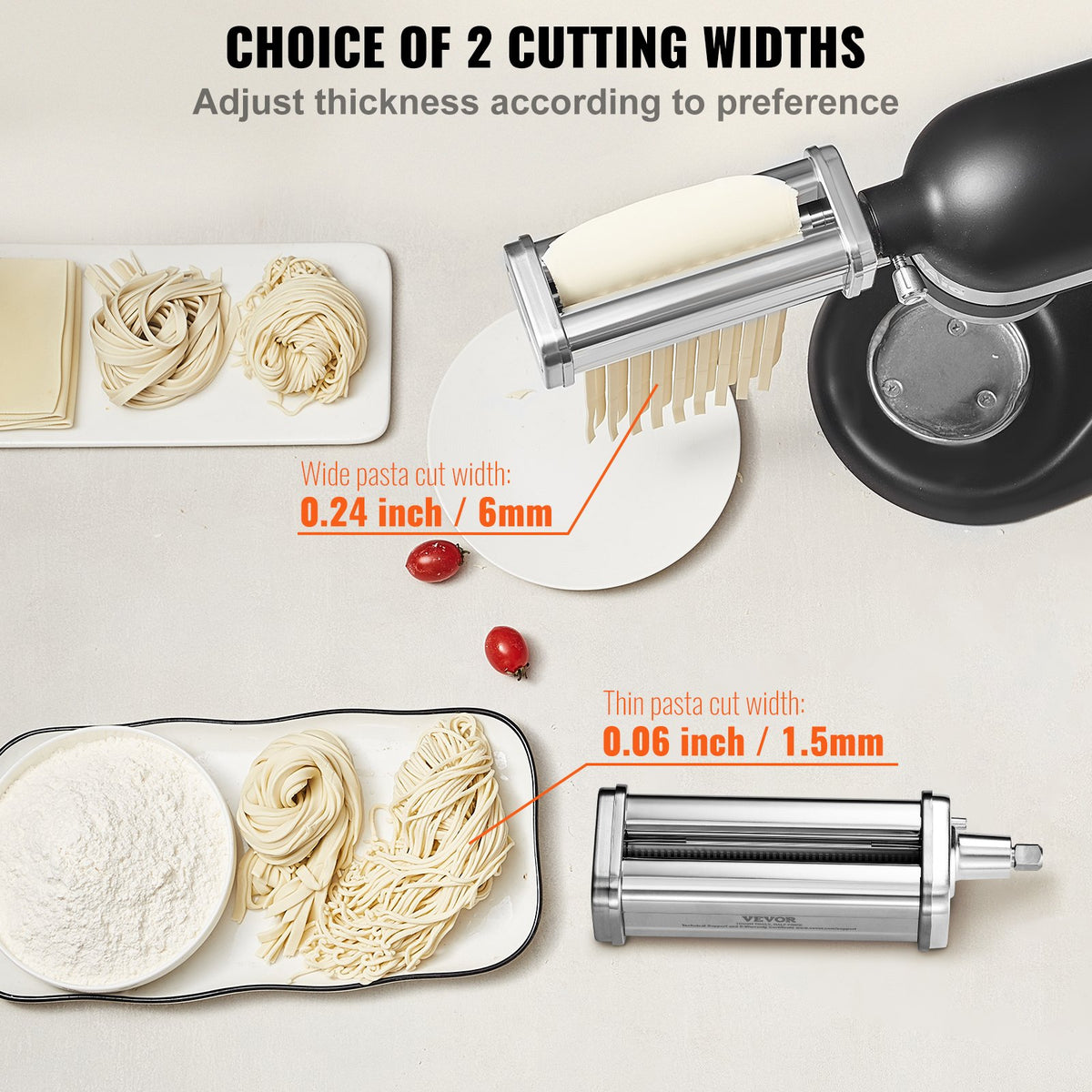 3Pcs Pasta Attachment for KitchenAid Stand Mixer Pasta Roller Cutter Set V952-YDLMGL3JT000SQV28V0