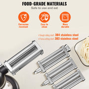 3Pcs Pasta Attachment for KitchenAid Stand Mixer Pasta Roller Cutter Set V952-YDLMGL3JT000SQV28V0