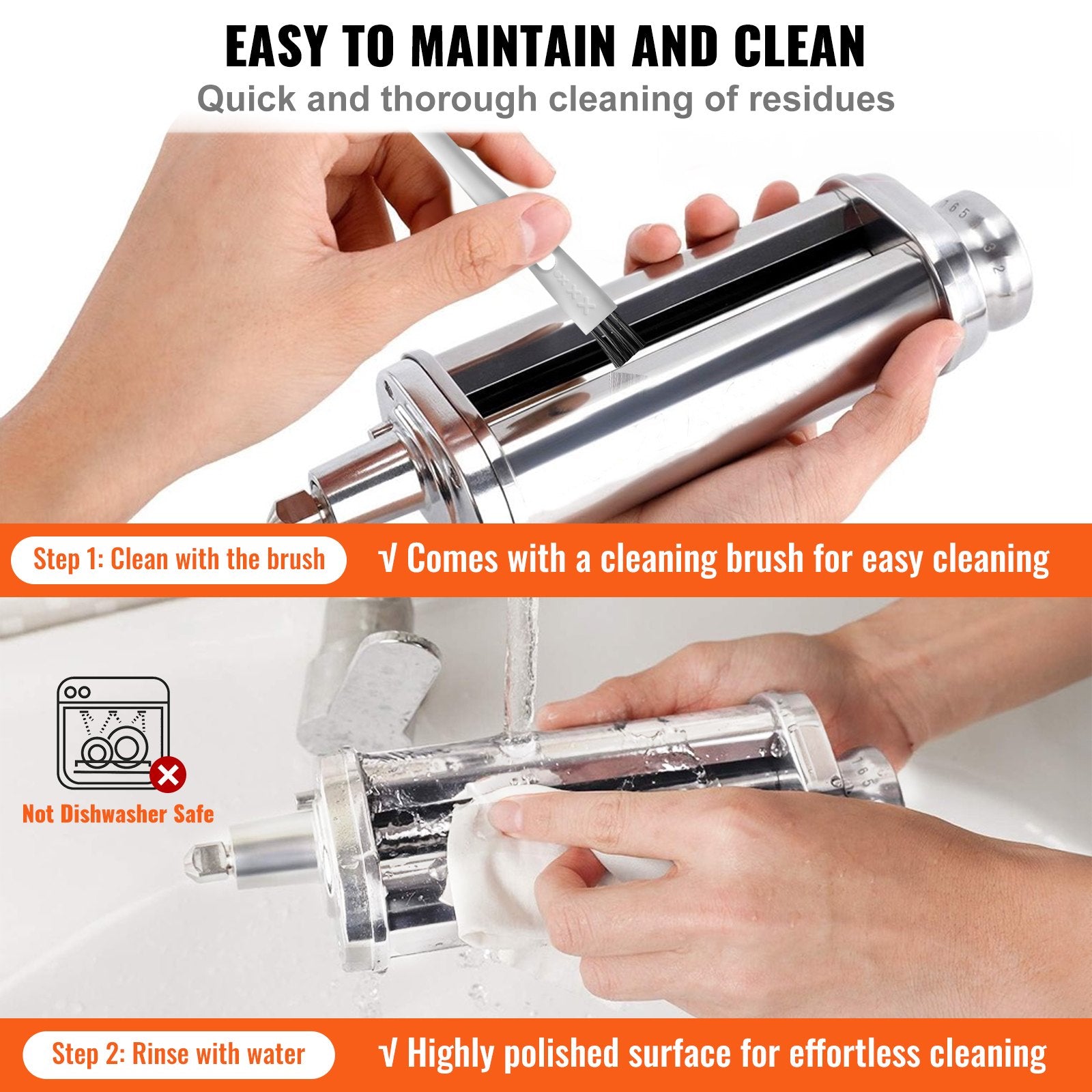3Pcs Pasta Attachment for KitchenAid Stand Mixer Pasta Roller Cutter Set V952-YDLMGL3JT000SQV28V0