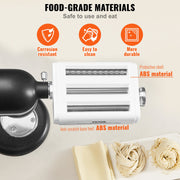 Pasta Attachment for KitchenAid Stand Mixer, 3-IN-1 Stainless Steel Pasta Roller Cutter Set Including Pasta V952-YDLMGLSHY0003ZKBPV0