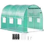Walk-in Tunnel Greenhouse, 3 x 2 x 2 m, Portable Plant Hot House with Galvanised Steel Frame, 1 Top Bar, V952-YDSDWSL1077FTKHD5V0