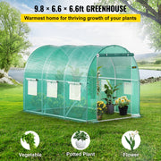 Walk-in Tunnel Greenhouse, 3 x 2 x 2 m, Portable Plant Hot House with Galvanised Steel Frame, 1 Top Bar, V952-YDSDWSL1077FTKHD5V0