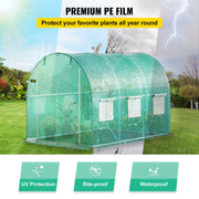 Walk-in Tunnel Greenhouse, 3 x 2 x 2 m, Portable Plant Hot House with Galvanised Steel Frame, 1 Top Bar, V952-YDSDWSL1077FTKHD5V0