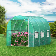Walk-in Tunnel Greenhouse, 3 x 2 x 2 m, Portable Plant Hot House with Galvanised Steel Frame, 1 Top Bar, V952-YDSDWSL1077FTKHD5V0
