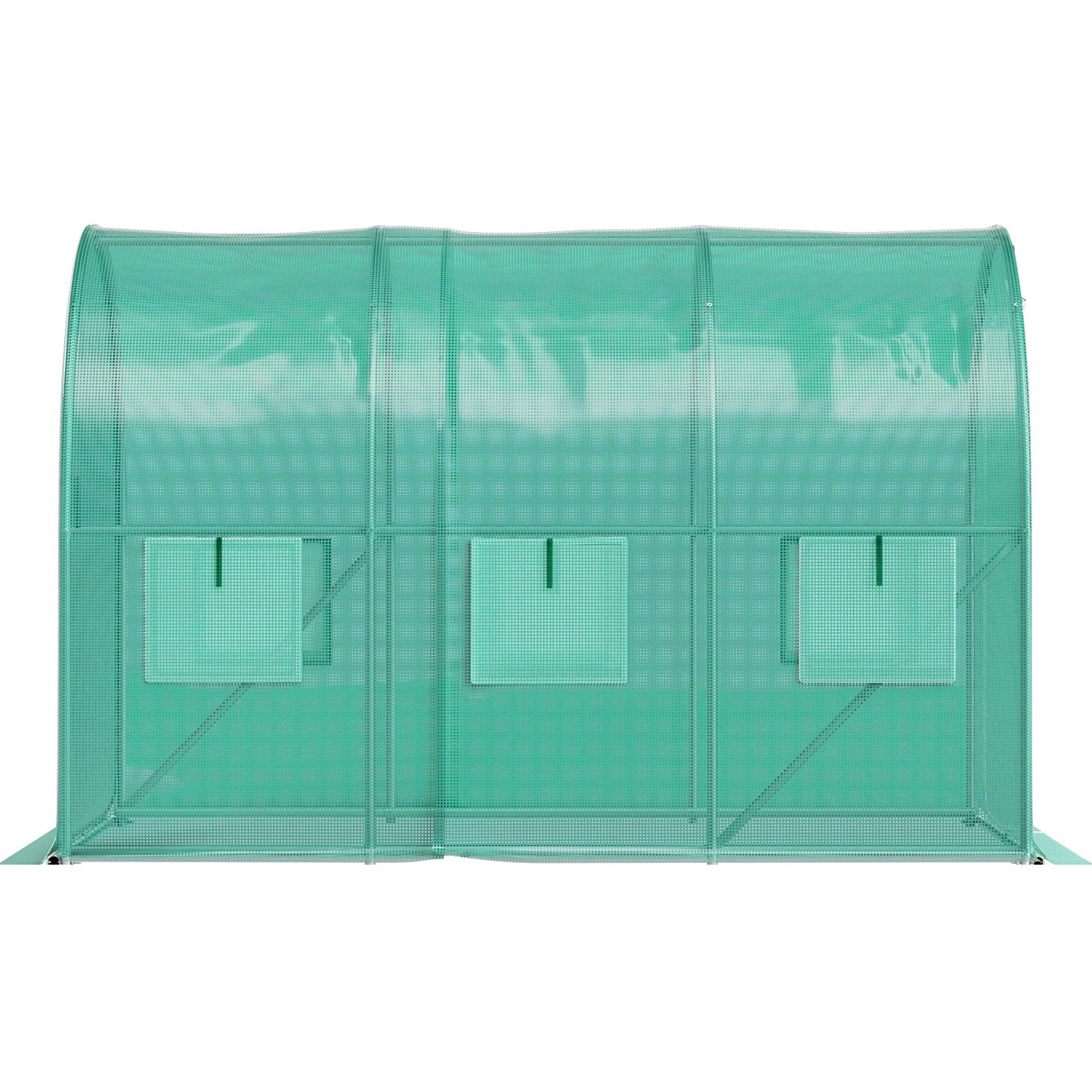 Walk-in Tunnel Greenhouse, 3 x 2 x 2 m, Portable Plant Hot House with Galvanised Steel Frame, 1 Top Bar, V952-YDSDWSL1077FTKHD5V0