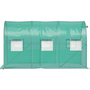 Walk-in Tunnel Greenhouse Galvanized Frame & Waterproof Cover 12x7x7 ft V952-YDSDWSL1277FTLT3OV0