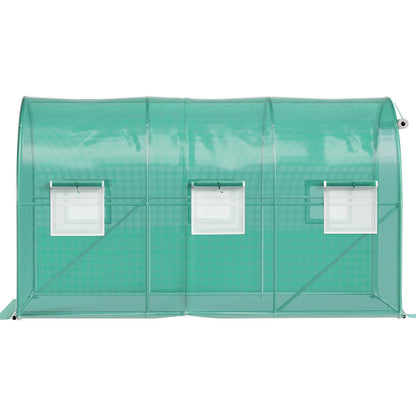 Walk-in Tunnel Greenhouse Galvanized Frame & Waterproof Cover 12x7x7 ft V952-YDSDWSL1277FTLT3OV0