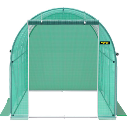 Walk-in Tunnel Greenhouse Galvanized Frame & Waterproof Cover 12x7x7 ft V952-YDSDWSL1277FTLT3OV0