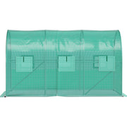Walk-in Tunnel Greenhouse Galvanized Frame & Waterproof Cover 12x7x7 ft V952-YDSDWSL1277FTLT3OV0