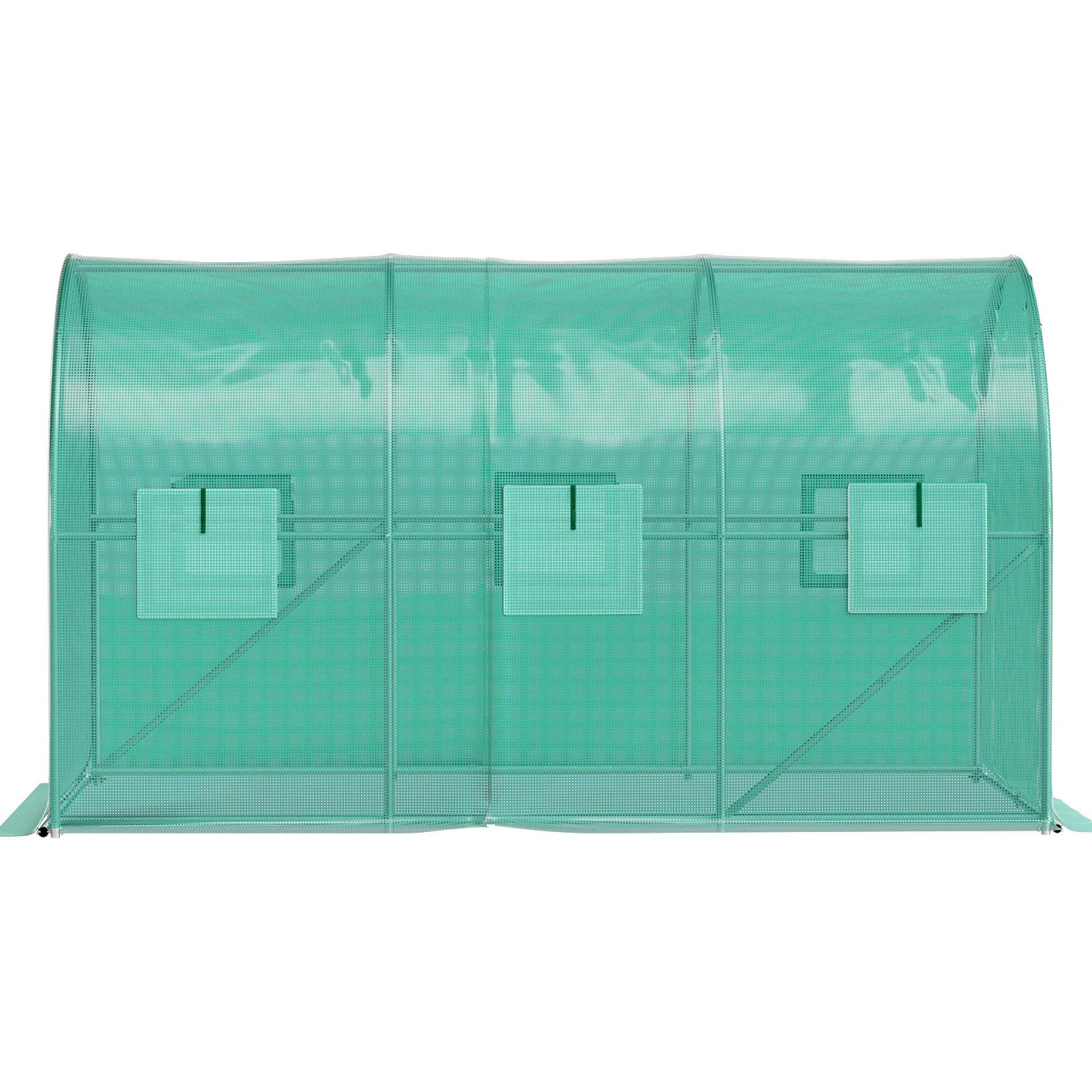 Walk-in Tunnel Greenhouse Galvanized Frame & Waterproof Cover 12x7x7 ft V952-YDSDWSL1277FTLT3OV0