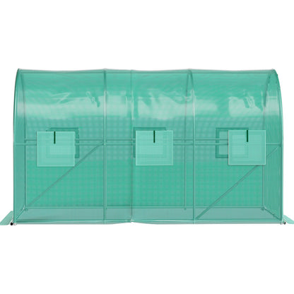 Walk-in Tunnel Greenhouse Galvanized Frame & Waterproof Cover 12x7x7 ft V952-YDSDWSL1277FTLT3OV0