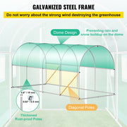 Walk-in Tunnel Greenhouse Galvanized Frame & Waterproof Cover 15x7x7 ft V952-YDSDWSL1577FTL1FIV0