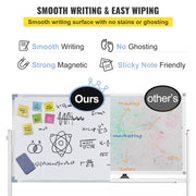 Mobile Dry Erase Board Magnetic Whiteboard w/ Stand 60 x 90cm Double Sided V952-YDSMBBB3624INEY10V0