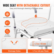 Sliding Tub Transfer Bench Shower Chair & Cut-Out Seat Reversible Backrest V952-YDSYGZYTLSLBHHUJMV0