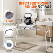 Sliding Tub Transfer Bench Shower Chair & Cut-Out Seat Reversible Backrest V952-YDSYGZYTLSLBHHUJMV0