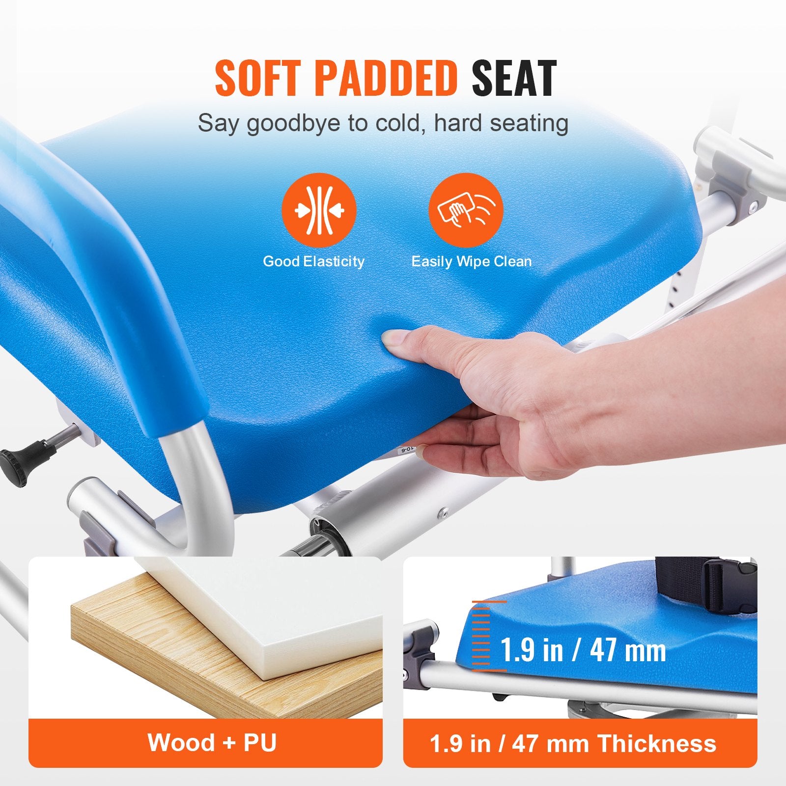 Sliding Tub Transfer Bench with 360 Degree Swivel Seat, Sliding Shower Chair with Pivoting Armrest & Padded V952-YDSYGZYTLSLK85WSBV0