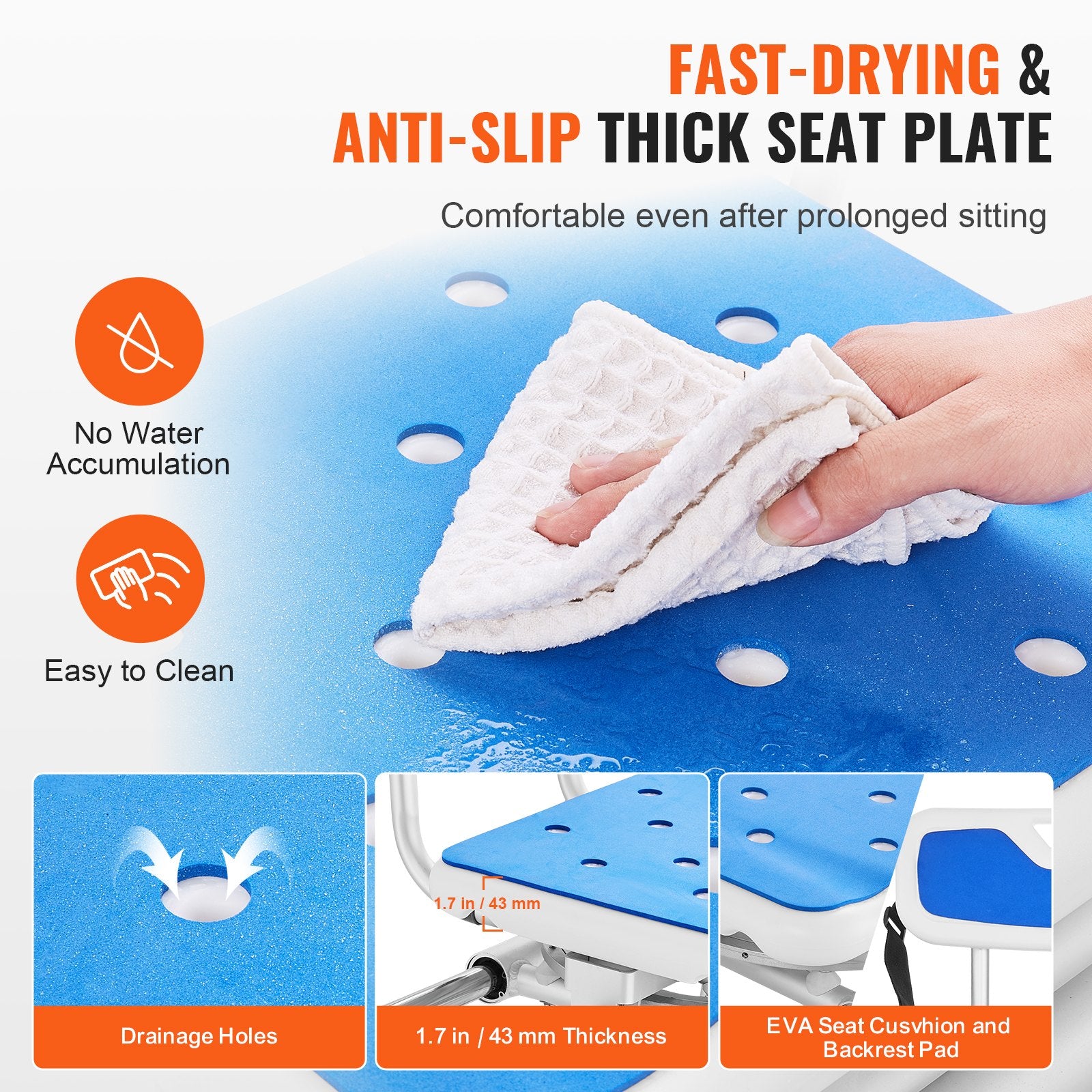 Sliding Tub Transfer Bench with 360 Degree Swivel Seat, Height Adjustable Bathtub Transfer Bench with Armrest V952-YDSYGZYTLSLKWI7XNV0
