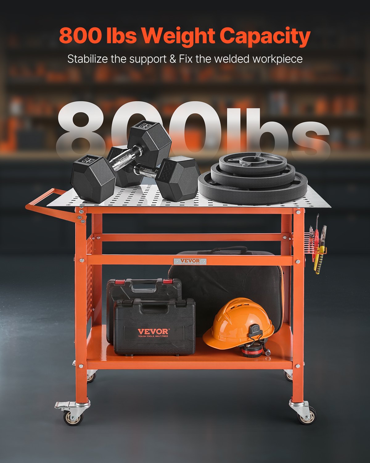 Welding Table 40"x24" Welding Workbench with 800LBS Static Weight Capacity V952-YDXHZ800LB369KJXOV0
