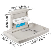 Horizontal Baby Changing Table Wall-mounted Baby Diaper Changing Station Vertical Fold Down Baby Changing V952-YENBGHZ0000000001V0