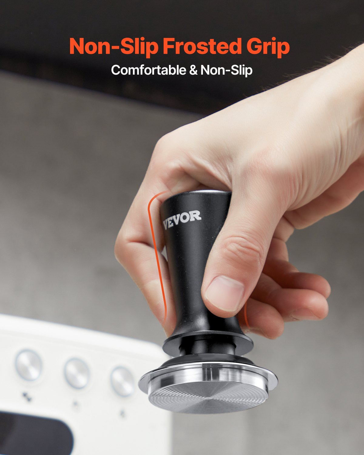 51mm/53mm/58mm Espresso Tamper Stainless Steel Coffee Tamper with Spring V952-YFC51MMBXGLLKDQ75V0