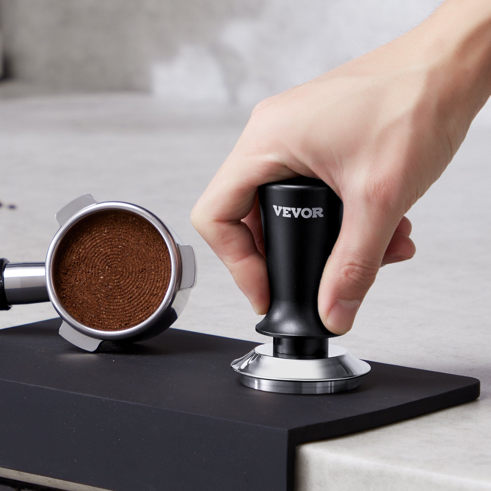 51mm/53mm/58mm Espresso Tamper Stainless Steel Coffee Tamper with Spring V952-YFC51MMBXGLLKDQ75V0