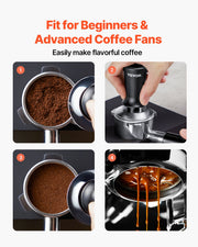 51mm/53mm/58mm Espresso Tamper Stainless Steel Coffee Tamper with Spring V952-YFC53MMBXGLLW3AILV0