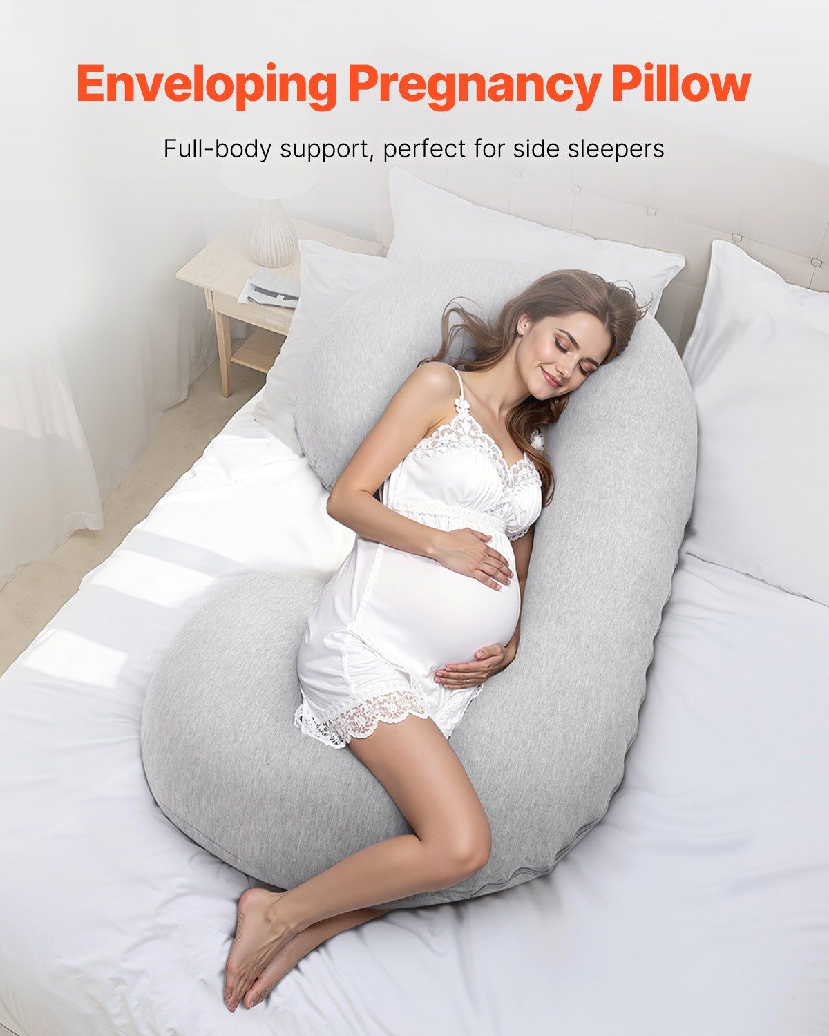 Pregnancy Pillow, C-Shaped Full Body Maternity Pillow, Ultra-Soft and Breathable Pregnant Support Pillows V952-YFZTBWSCXYTSN5OZWV0