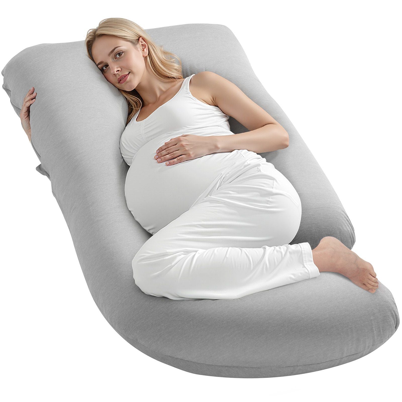 Pregnancy Pillow, G-Shaped Maternity Pillow, Full-Body Support Pillow with Removable & Washable Cover, Soft V952-YFZTBWSGXYTSDQPN2V0