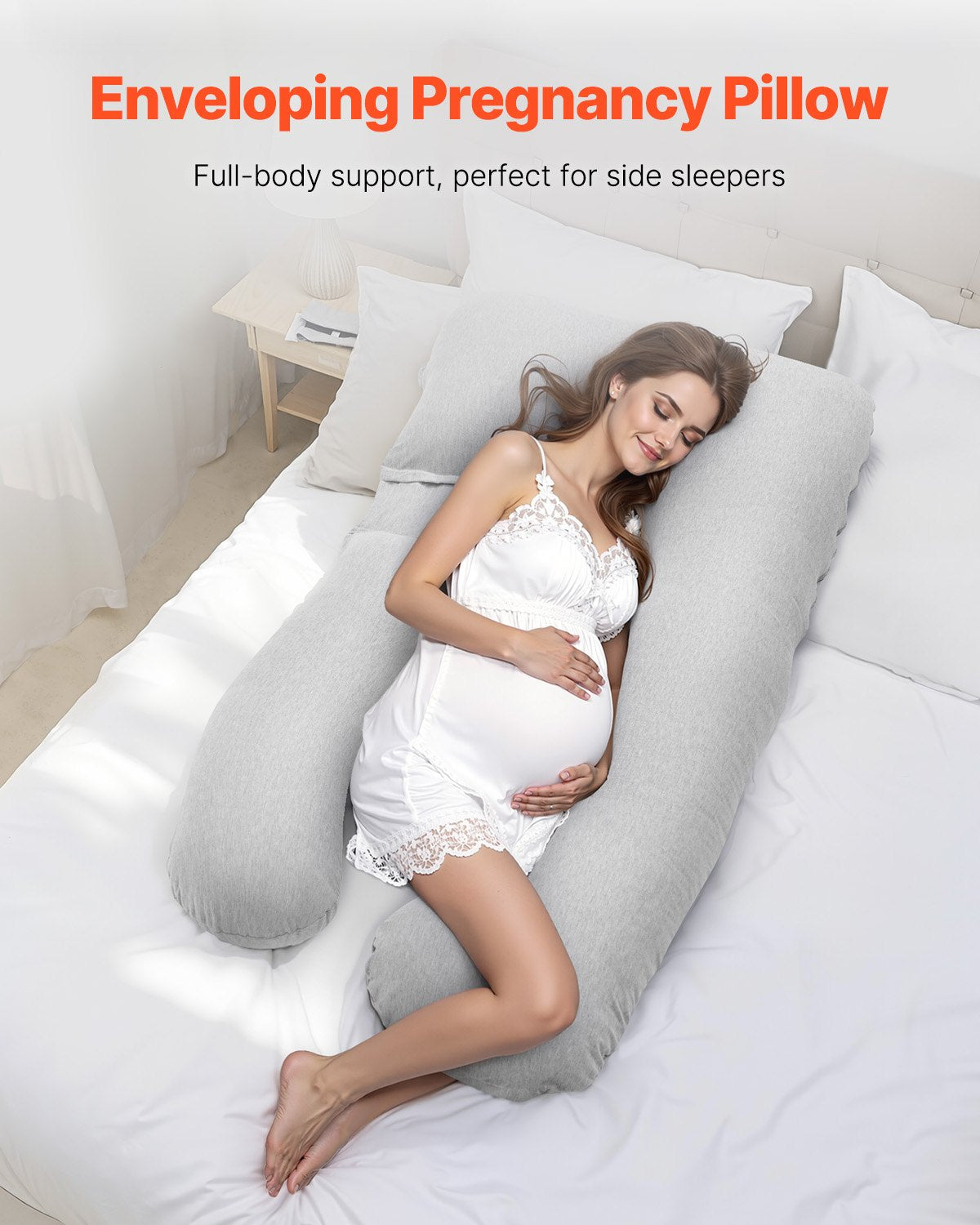 Pregnancy Pillow, U-Shaped Full Body Maternity Pillow for Pregnant Women, Soft and Breathable Pregnant V952-YFZTBWSUXEHY28V9SV0