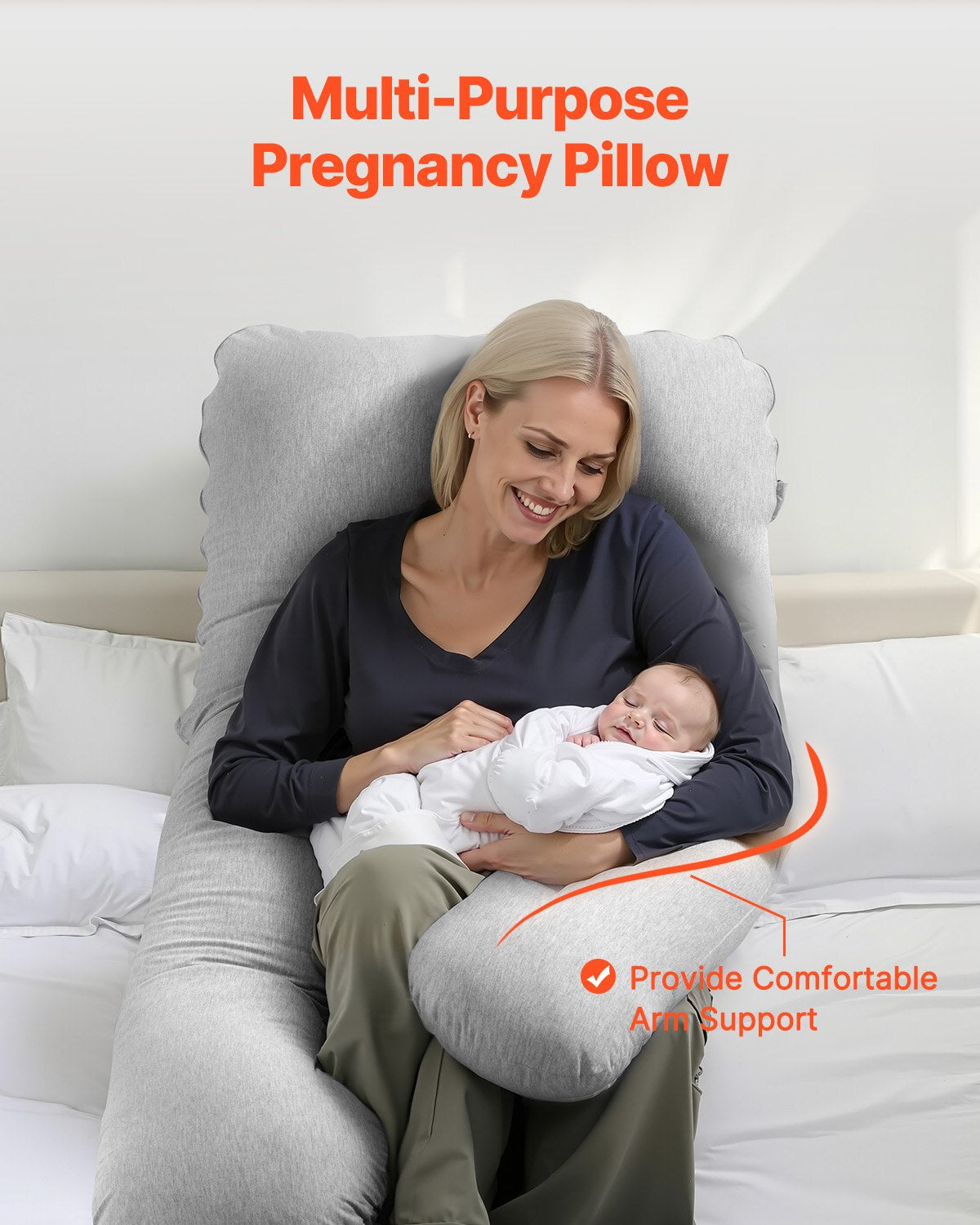 Pregnancy Pillow, U-Shaped Full Body Maternity Pillow for Pregnant Women, Soft and Breathable Pregnant V952-YFZTBWSUXEHY28V9SV0