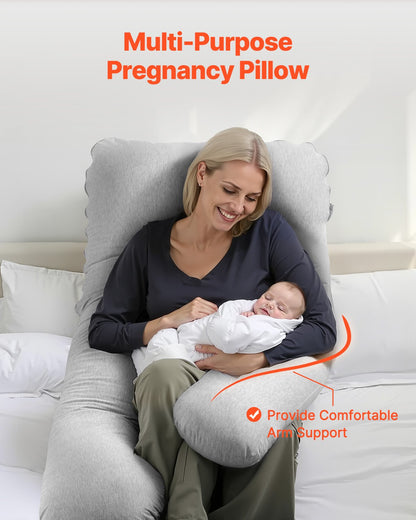 Pregnancy Pillow, U-Shaped Full Body Maternity Pillow for Pregnant Women, Soft and Breathable Pregnant V952-YFZTBWSUXEHY28V9SV0